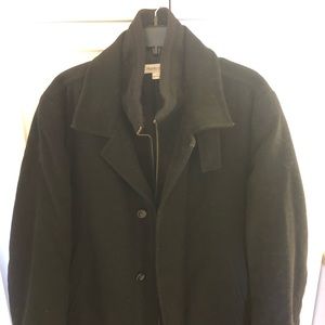 Black Wool Dress Coat